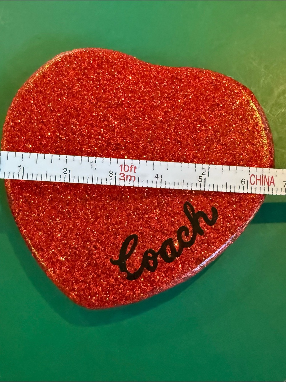 Coach Red Glitter Heart Compact Mirror ❤️✨ - Picture 5 of 5